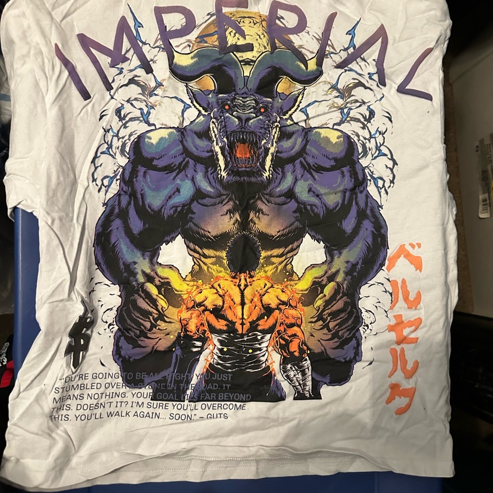 Graphic White T-Shirt with Berserk Design